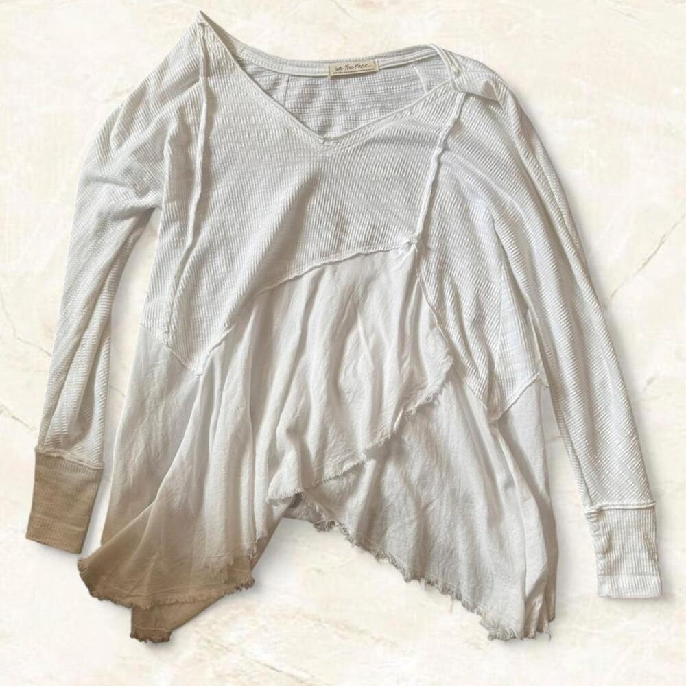 Free People "We The Free Comin' In Hot" Tunic Top in White XS/S/M